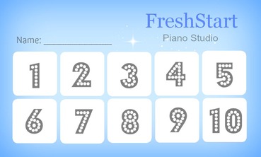 Point Card for motivating piano lessons